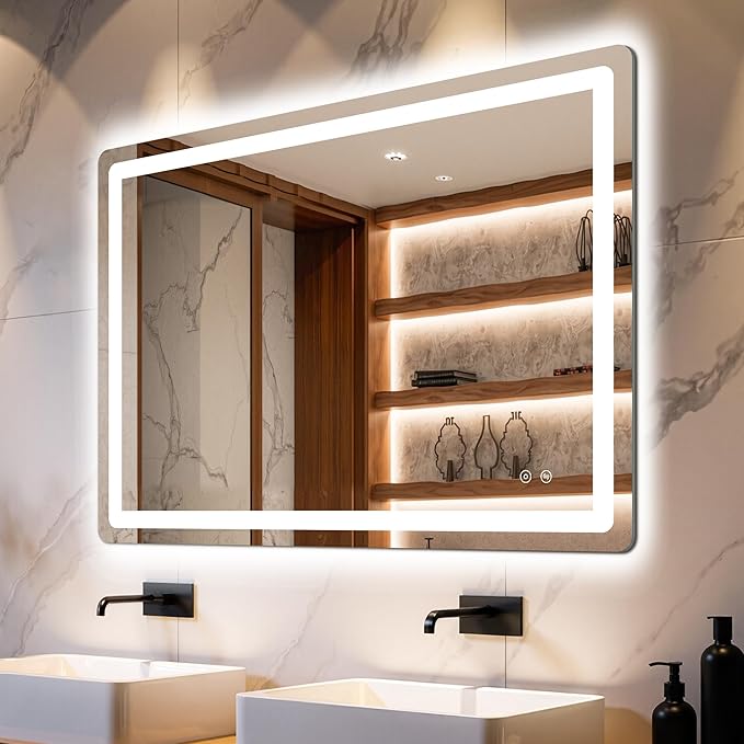 Delma LED Bathroom Mirror with Lights, 30x40 Vanity Mirror by Delma