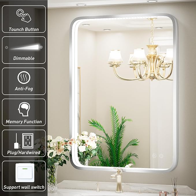 24x36 Inch LED Bathroom Mirror - Image 3