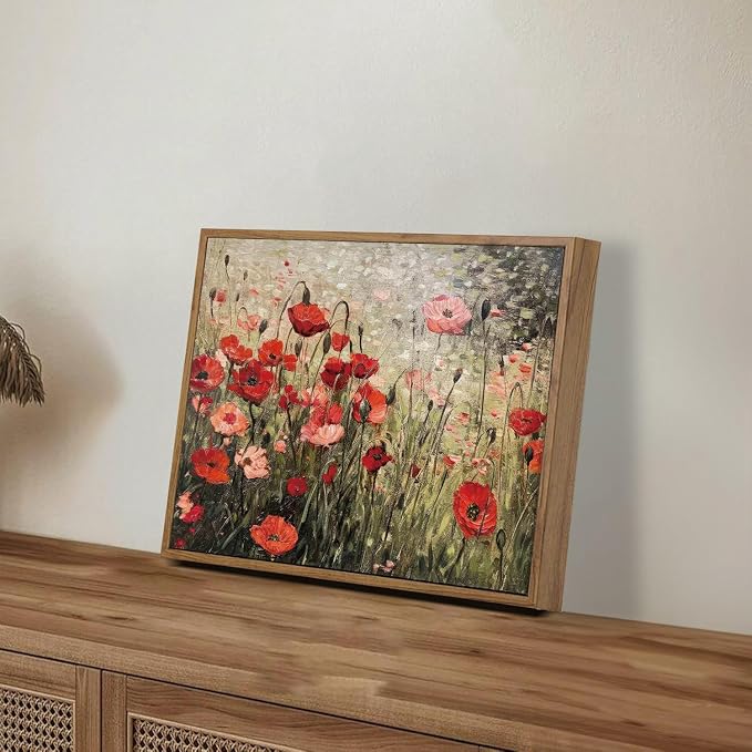 OIQArtOIQ Vintage Landscape Canvas Wall Art Framed Natural Scenery Painting - Image 5