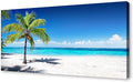 Baisuart-S03998 Large Canvas Wall Art Summer Ocean Waves Prints Coconut Trees by Baisuart