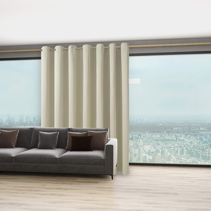 BONZER Room Divider Blackout Curtain Extra Wide Room Darkening Total Privacy - Image 6