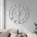 Cuspin 20 Inch Wall Clock Large Silver Decorative Clocks, Modern Metal Round by Cuspin