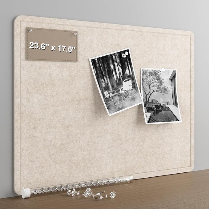 Large Felt Bulletin Board for Wall, Soft Felt Cork Board for Office, Home by CreateYourIdealSpace