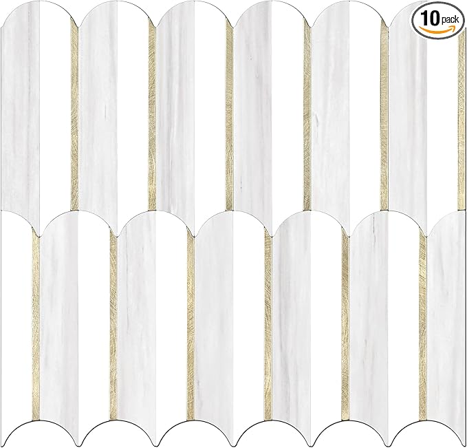 Vamos Tile Peel and Stick Backsplash Seamless Tile, 10-Sheet Stick on Backsplash by VamosTile