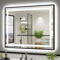 44x36 Inch LED Bathroom Mirror by Briivuemodernmirrors