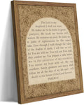 Framed Psalm 23 Wall Art, Christian Bible Verse Canvas Wall Decor, The Lord Is by Unknown