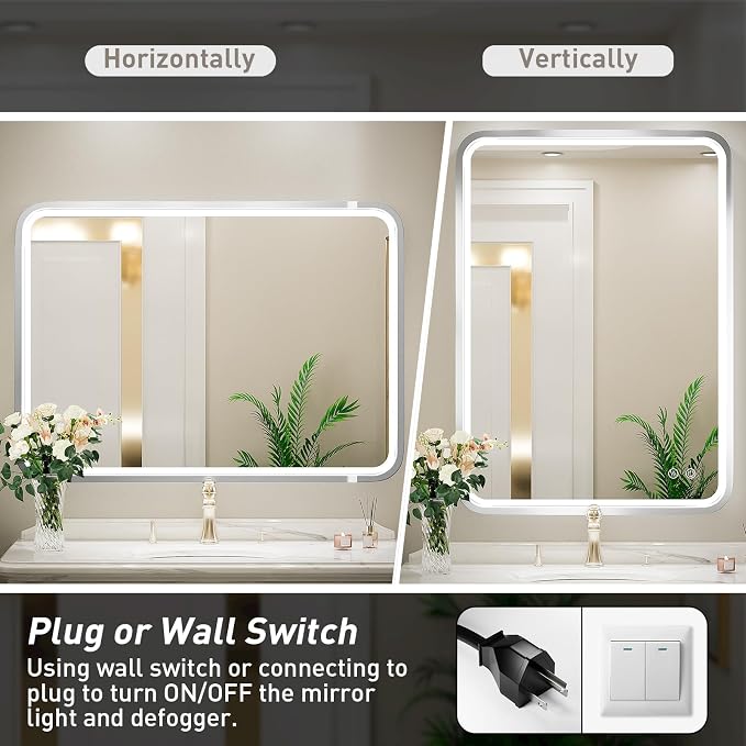 24x36 Inch LED Bathroom Mirror - Image 6