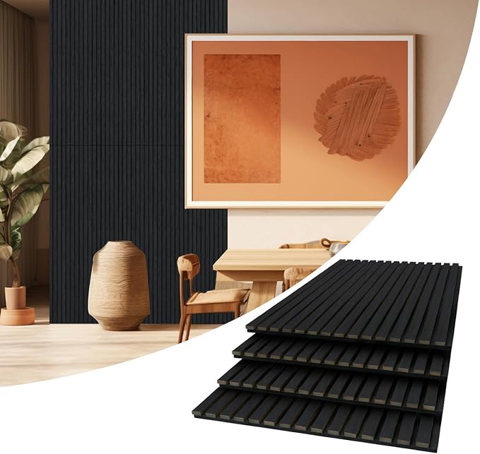 AKUMAX 4 Pack Wood Panels-3D Slat Wall Panelling - Image 2