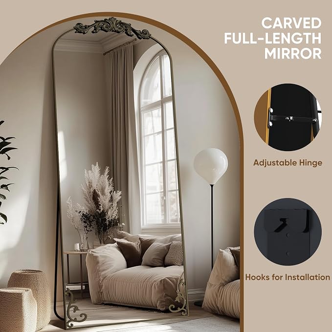 Antok Arched Full Length Mirror, Full Body Mirrors - Image 5