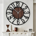 LEIKE Large Wall Clocks for Living Room, Non Ticking, Battery Operated by LEIKEWALLCLOCK