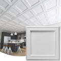 WOWSTAR 24-Pack 24"x24" PVC Drop Ceiling Tiles, Waterproof Glue up Ceiling by WOWSTAR
