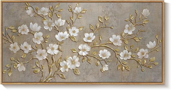 Large Framed Neutral Botanical Wall Art - Image 9