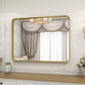 VooBang Bathroom Mirror 24x36 inch, Modern Round Corner Bathroom Vanity Mirror by VooBang