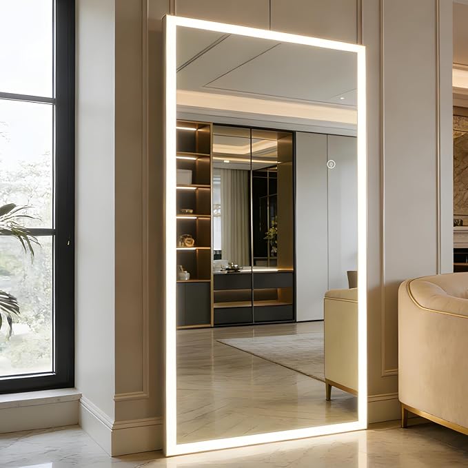 Full Length Mirror with Lights, Lighted Floor Mirror, LED Full Length Mirrors - Image 7