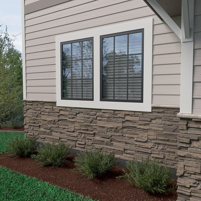 EverStone Cascade Faux Stone Panel, 48 5/8"W x 24 3/4"H x 1 1/4"D, Cascade - Image 10