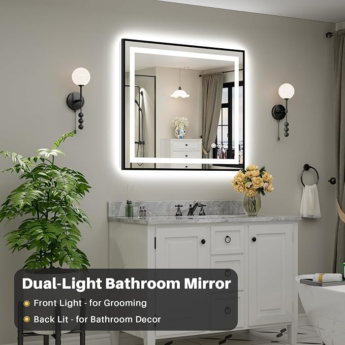 40x36 Inch LED Bathroom Mirror - Image 3