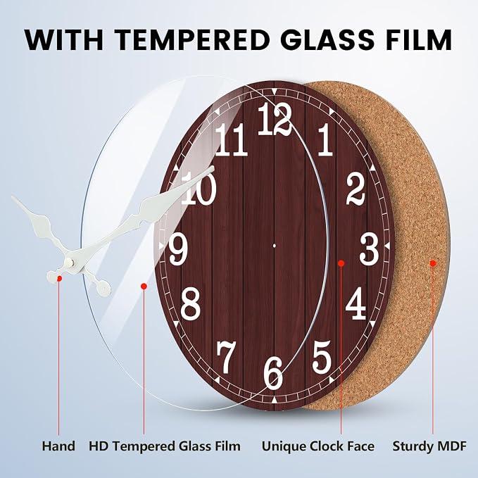 Wall Clock, Modern Wall Clocks Battery Operated, Silent Non Ticking Small - Image 4