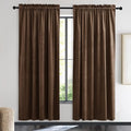 NICETOWN Thermal Insulated Brown Velvet Curtains, Sound Reducing Heavy Matt by NICETOWN