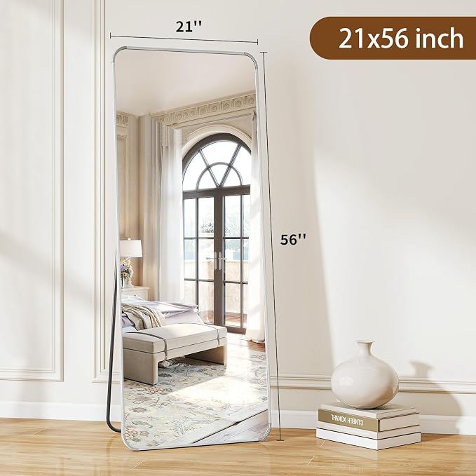 BEAUTYPEAK Silver Full Length Mirror, Suitable - Image 5