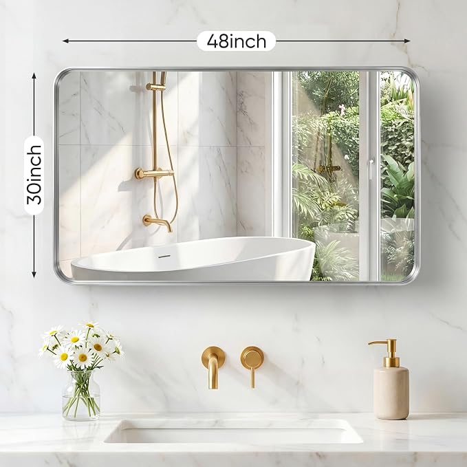 NEWBULIG 30X48 Inch Bathroom Mirror - Image 2
