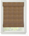 Cordless Woven Wood Roman Shades, 56W x 60H, Ashbury Camel, Sizes 20-72 Wide by FirstRateBlinds