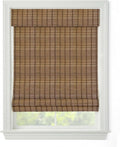 Cordless Woven Wood Roman Shades, 61W x 36H, Ashbury Camel, Sizes 20-72 Wide by FirstRateBlinds