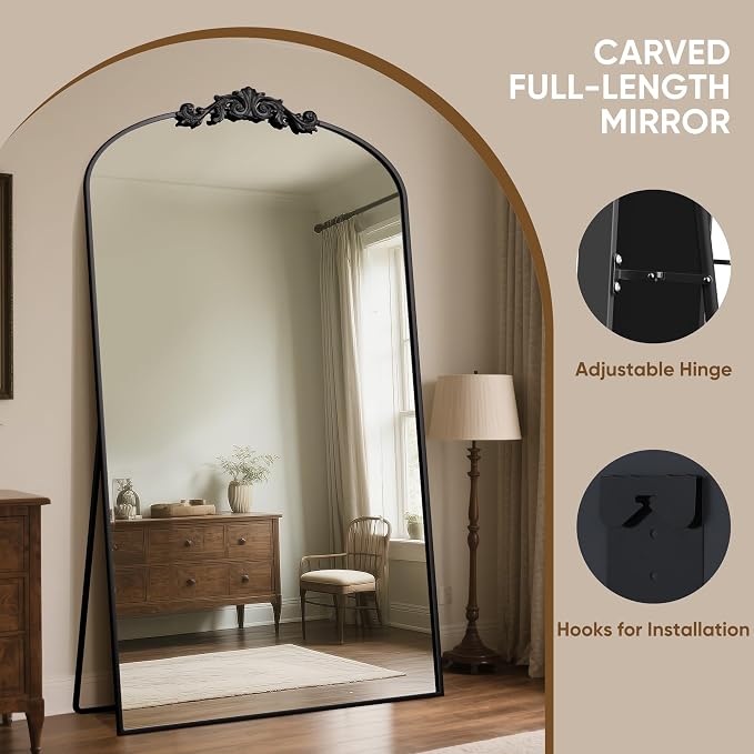 Antok Arched Full Length Mirror, Full Body Mirrors - Image 5