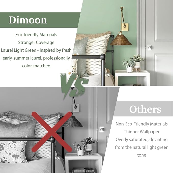 Dimoon 17.7''x118'' Peel and Stick Wallpaper Light Green Contact Paper - Image 9