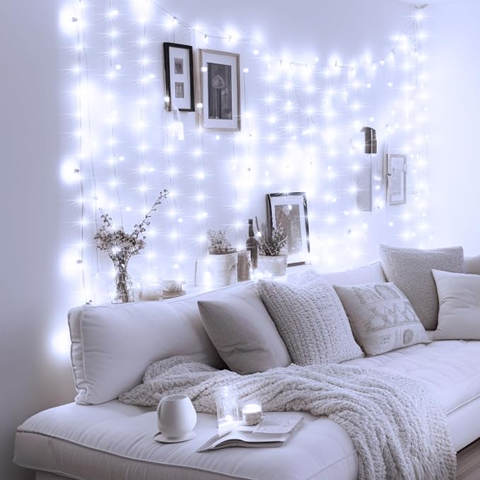 Minetom Curtain Lights, 300 LED Dimmable Fairy Lights - Image 6