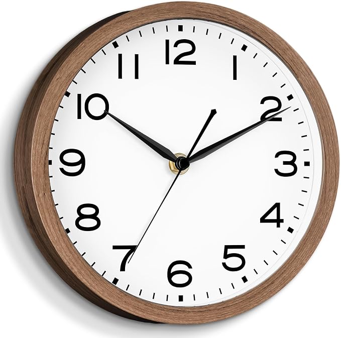 AKCISOT Wall Clock, Modern Small Wall Clocks Battery Operated 10 Inch, Silent - Image 9