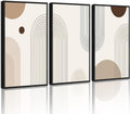 PHOPAGO Boho Wall Art Minimalist Bohemain Framed Wall Printing 16x24in Abstract by PHOPAGO