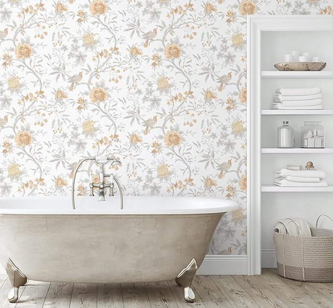 CiCiwind 17.3" × 197" Floral Peel and Stick Wallpaper - Image 2