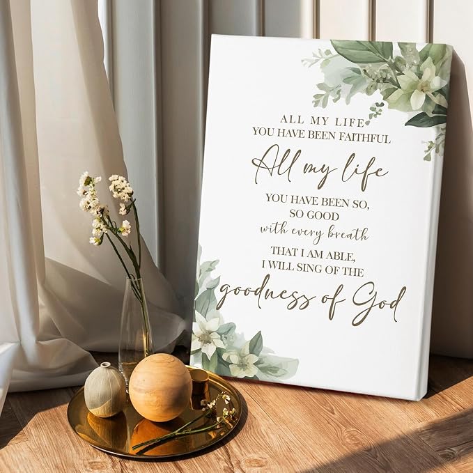 HIWX Christian Wall Decor, All My Life You Have Been Faithful Bible Verse - Image 7