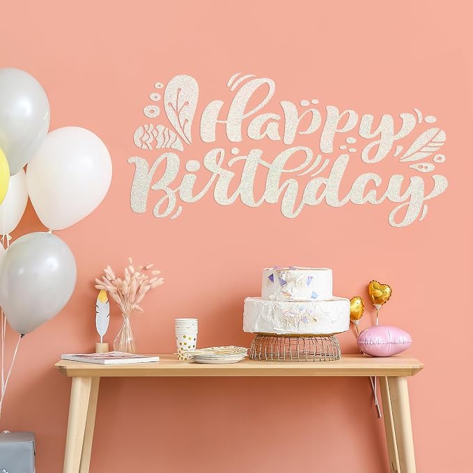 CRE8TIVE Off-White Glitter Wallpaper 8"x354" White Peel and Stick Wallpaper - Image 8