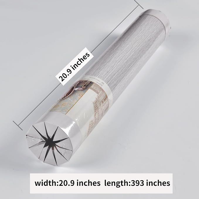 Haimin Grasscloth Wallpaper Peel and Stick 20.9in X 393in Fabric Contact Paper - Image 2