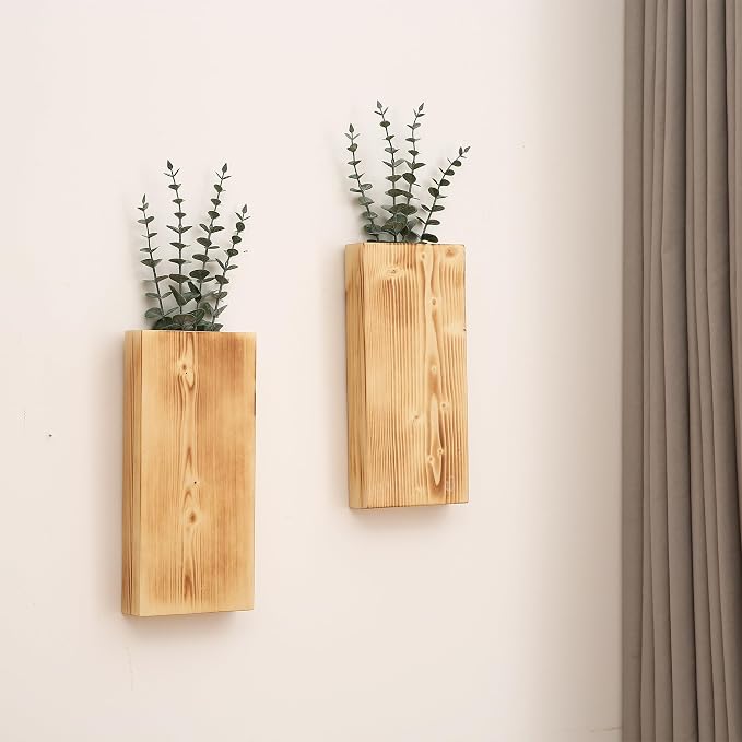 Wood Wall Planter Set of 2, Wood Wall Pocket - Image 7