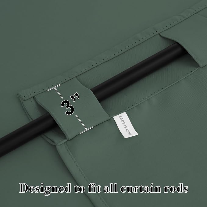RYB HOME Blackout Curtains for Living Room, Privacy Thermal Insulating Window - Image 6