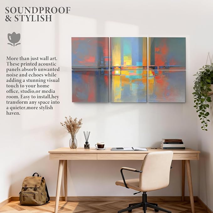 JBER Acoustical Wall Panels, 47.2×27 Inches Art Acoustic Panels, Decorative - Image 7