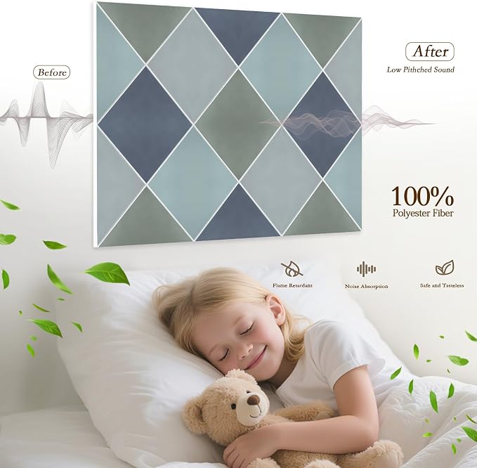 12Pack Acoustic Panels, Self-Adhesive Sound Proof Panels - Image 3