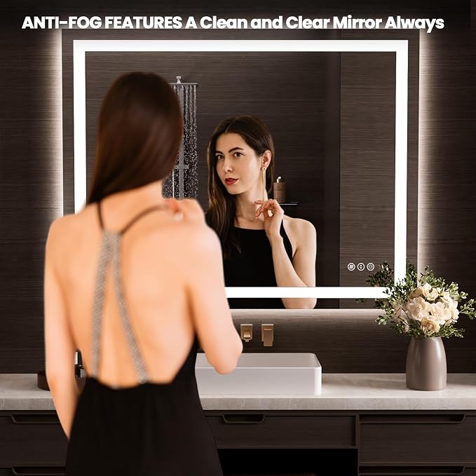 LOAAO 50"x40" LED Bathroom Mirror - Image 2