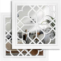 Wocred Set of 2 Mirrors Square Wall Mirror, Gorgeous Rustic Farmhouse Accent by Wocred