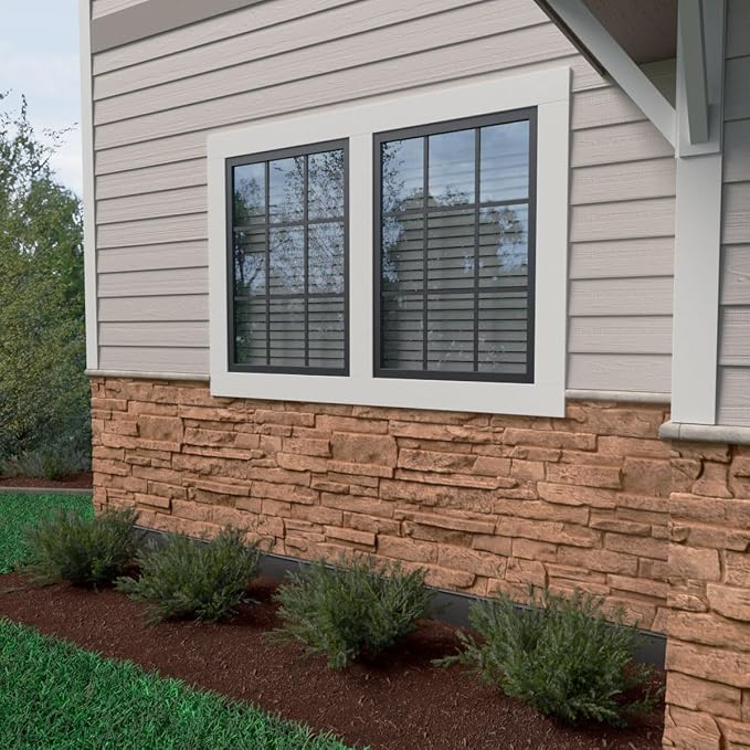 EverStone Acadia Ledge Faux Stone Panel, Wheat Field Color - Image 10