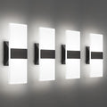 Modern LED Wall Sconces, 12 Inch Indoor Black Wall Lights, 12W 2700K-5000K by BrillianceMeetsDurability