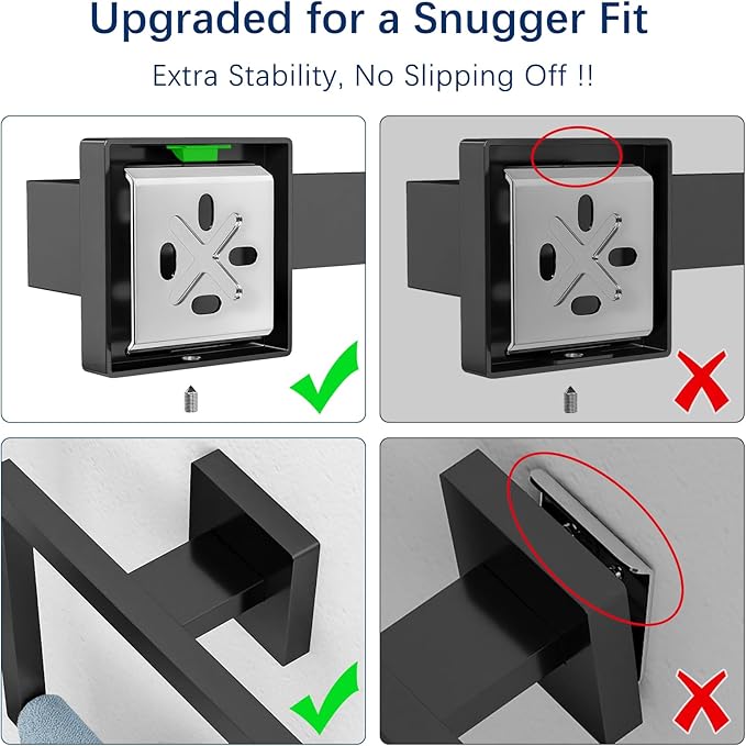 Gypie 5-Piece Bathroom Hardware Accessories Set, Towel Racks - Image 3