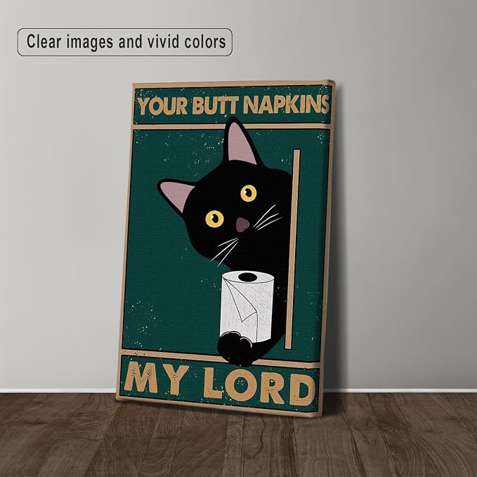 DIHSIEG Inspirational Canvas Wall Art funny bathroom wall art Print Poster - Image 5