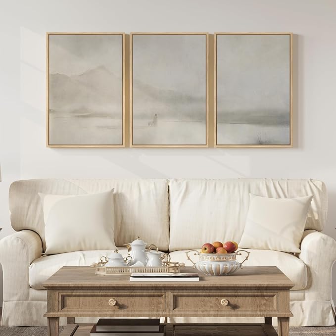 Framed Christian Wall Art Set of 3, Jesus Leaves the 99 Sheep Framed Canvas - Image 2