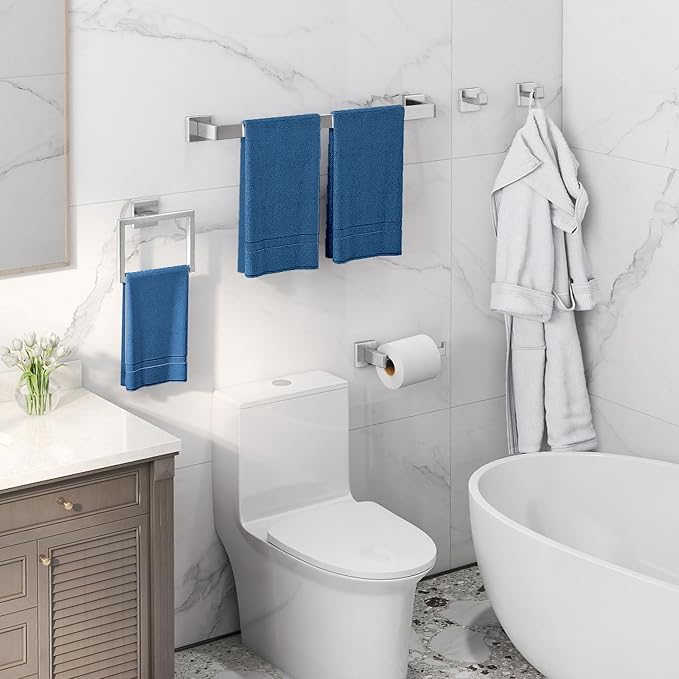 Gypie 24-Inch Extended Towel Bar Set Wall Mounted, Bathroom Accessory Set - Image 7