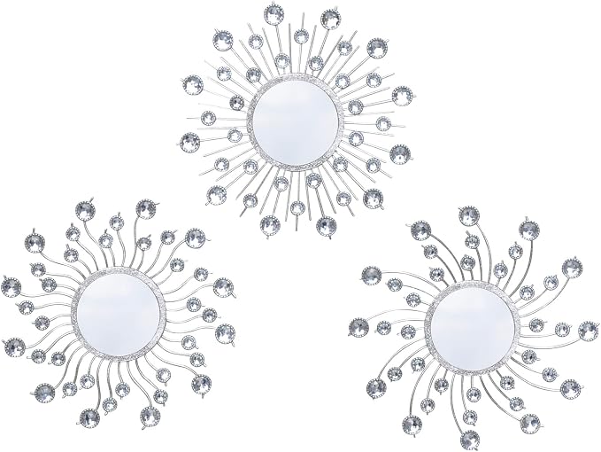 Mirror Wall Decor Metal Sun Mirror Home Decoration Wall Art Decorative Suitable by wotieuns