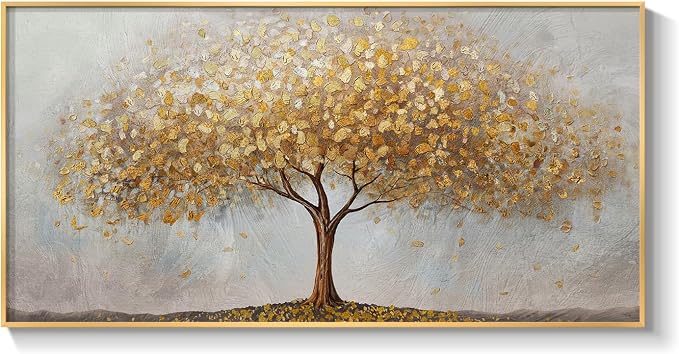 Large Framed Tree of Life Gold Wall Art, Large Canvas Prints Paintings Artwork - Image 9
