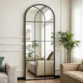 Dewfig 71"x32" Arched Window pane Full Length Mirror, Wall Mirror, Floor by YourSpacePerfectlyReflected